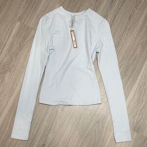 SKIMS Cotton Jersey Long Sleeve T Shirt ZEN BLUE